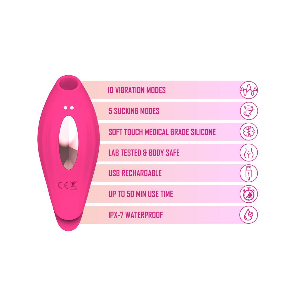The Kisser – Dual-Action Clitoral Suction Vibrator with 5 Suction & 10 Vibration Modes - Image 2