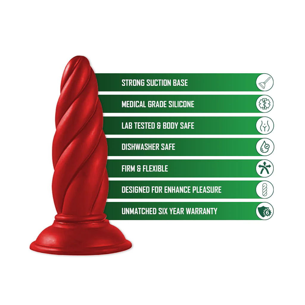 Super Swirl – Textured Silicone Anal Plug for Spiraling Sensation - Image 5