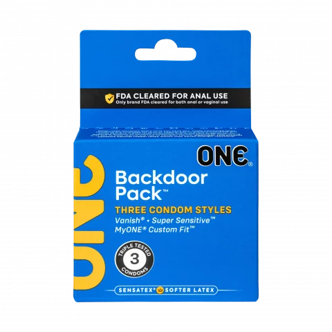 ONE® Backdoor 3 Count Condoms